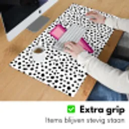 Bliksem - Roze - Stippen Muismat XXL klein -sfeer3