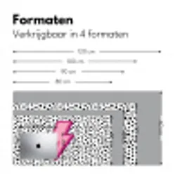 Bliksem - Roze - Stippen Muismat XXL klein -sfeer5