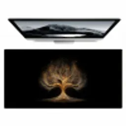 Lichtjes - Boom - Abstract - Zwart Muismat XXL klein -zzz3d