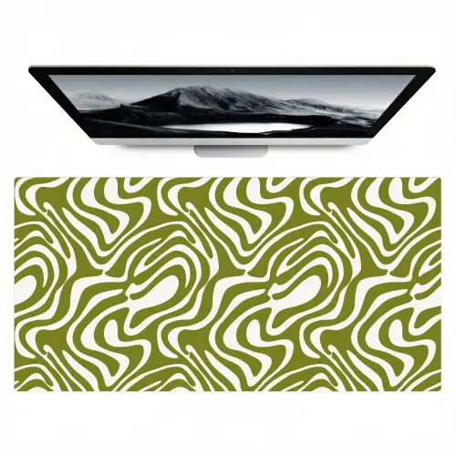 Lijnpatroon - Groen - Organisch Muismat XXL klein 681 -zzz3d