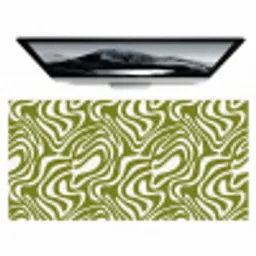 Lijnpatroon - Groen - Organisch Muismat XXL klein 681 -zzz3d