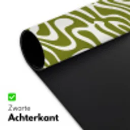Lijnpatroon - Groen - Organisch Muismat XXL klein 681 -sfeer2