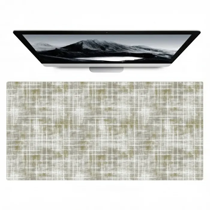 Linnen - Patroon - Groen Muismat XXL klein 681 -zzz3d