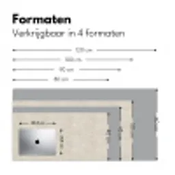 Linnen - Textuur - Beige Muismat XXL klein 681 -sfeer5