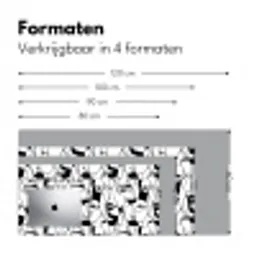 Lijnen - Gezichten - Zwart - Wit Muismat XXL klein 681 -sfeer5