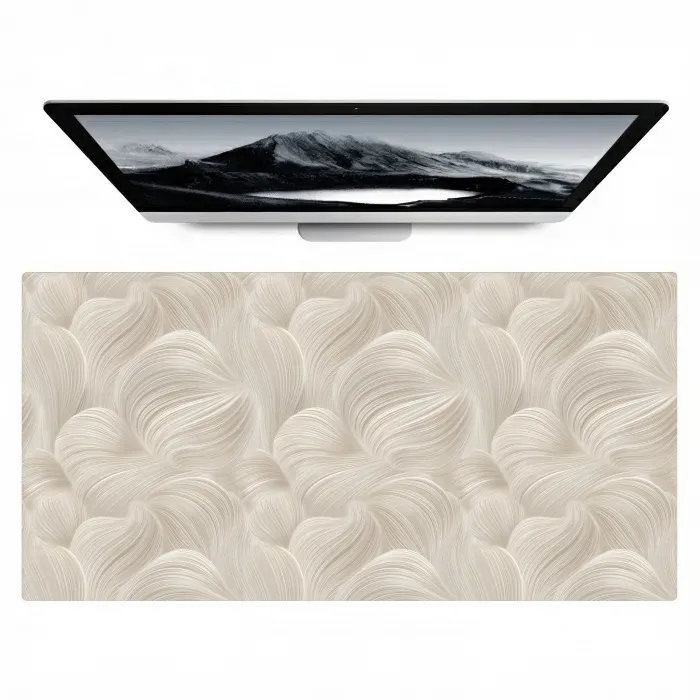 Lijnen - Waaier - Beige Muismat XXL klein 681 -zzz3d