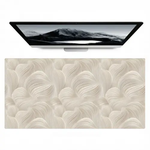 Lijnen - Waaier - Beige Muismat XXL klein 681 -zzz3d