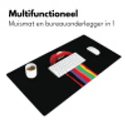Lippen - Kleuren - Zwart Muismat XXL klein -sfeer4