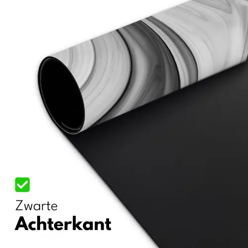 Marmer - Patronen - Grijs - Marmerlook - Zwart Muismat XXL klein -sfeer2