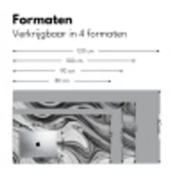 Marmer - Patronen - Grijs - Marmerlook - Zwart Muismat XXL klein -sfeer5
