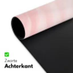 Marmer - Roze - Wit - Luxe - Marmerlook Muismat XXL klein -sfeer2
