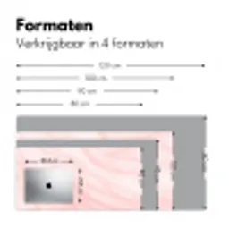 Marmer - Roze - Wit - Luxe - Marmerlook Muismat XXL klein -sfeer5