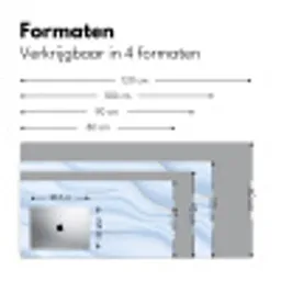 Marmer - Golf - Blauw - Patronen - Marmerlook - Pastel Muismat XXL klein -sfeer5