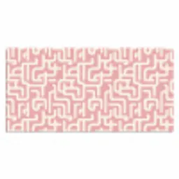 Doolhofpatroon - Roze - Wit - Abstract Muismat XXL klein 681 -3d_leeg