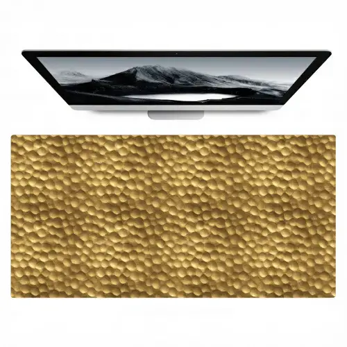 Metaal - Dynamisch - Goud Muismat XXL klein 681 -zzz3d