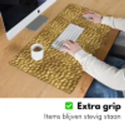 Metaal - Dynamisch - Goud Muismat XXL klein 681 -sfeer3