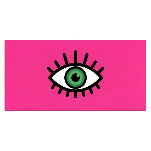 Minimalistisch - Oog - Roze Muismat XXL klein -3d_leeg