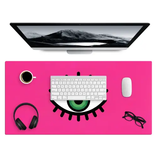 Minimalistisch - Oog - Roze Muismat XXL klein -3d