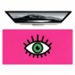 Minimalistisch - Oog - Roze Muismat XXL klein -zzz3d