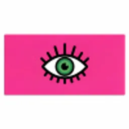 Minimalistisch - Oog - Roze Muismat XXL klein -3d_leeg