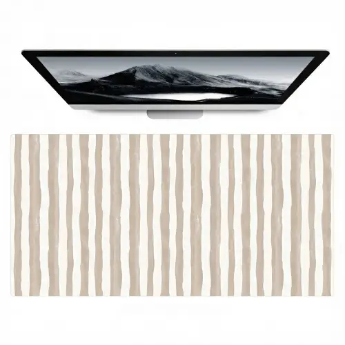 Minimalistisch - Strepen - Beige Muismat XXL klein 681 -zzz3d