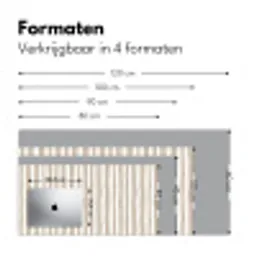 Minimalistisch - Strepen - Beige Muismat XXL klein 681 -sfeer5
