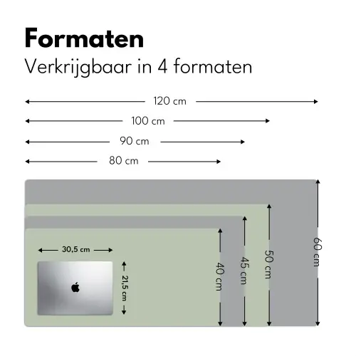 Mintgroen - Effen kleur Muismat XXL klein -sfeer5