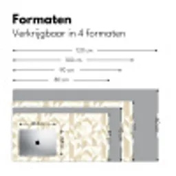 Modern - Abstract - Beige Muismat XXL klein 681 -sfeer5