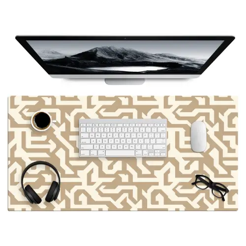 Modern - Abstract - Beige Muismat XXL klein 681 -3d