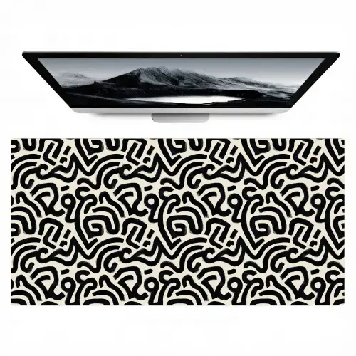 Modern - Abstract - Zwart Muismat XXL klein 681 -zzz3d