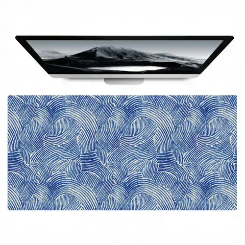 Modern - Abstract - Blauw Muismat XXL klein 681 -zzz3d