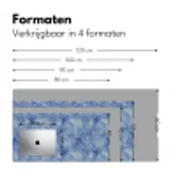 Modern - Abstract - Blauw Muismat XXL klein 681 -sfeer5