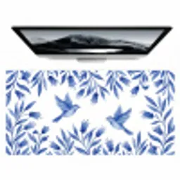 Modern - Vogels - Delfts - Blauw Muismat XXL klein -zzz3d