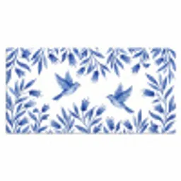 Modern - Vogels - Delfts - Blauw Muismat XXL klein -3d_leeg
