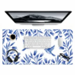 Modern - Vogels - Delfts - Blauw Muismat XXL klein -3d