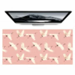 Modern - Kraanvogels - Roze Muismat XXL klein 681 -zzz3d