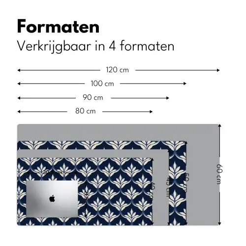 Modern - Ontwerp - Blauw Muismat XXL klein 681 -sfeer5