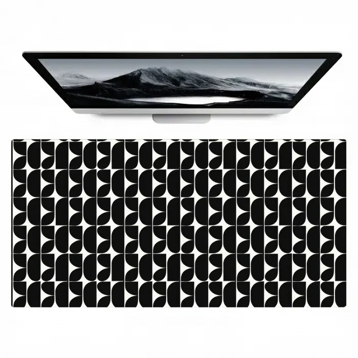 Modern - Geometrisch - Zwart Muismat XXL klein 681 -zzz3d