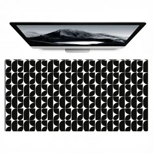 Modern - Geometrisch - Zwart Muismat XXL klein 681 -zzz3d