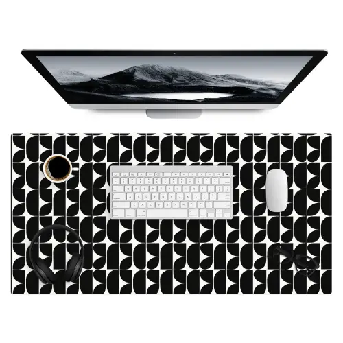 Modern - Geometrisch - Zwart Muismat XXL klein 681 -3d