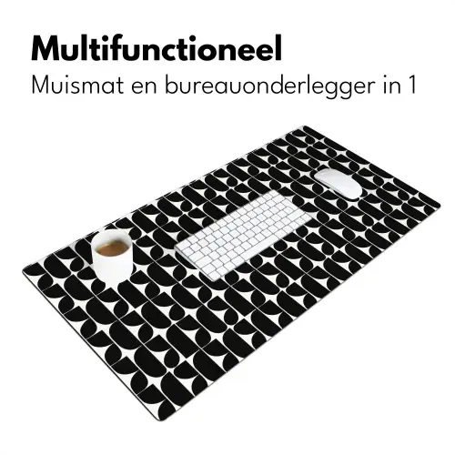 Modern - Geometrisch - Zwart Muismat XXL klein 681 -sfeer4