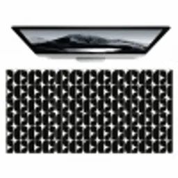 Modern - Geometrisch - Zwart Muismat XXL klein 681 -zzz3d
