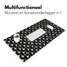 Modern - Geometrisch - Zwart Muismat XXL klein 681 -sfeer4