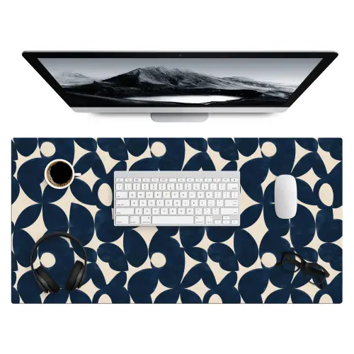 Modern - Geometrisch - Blauw Muismat XXL klein 681 -3d