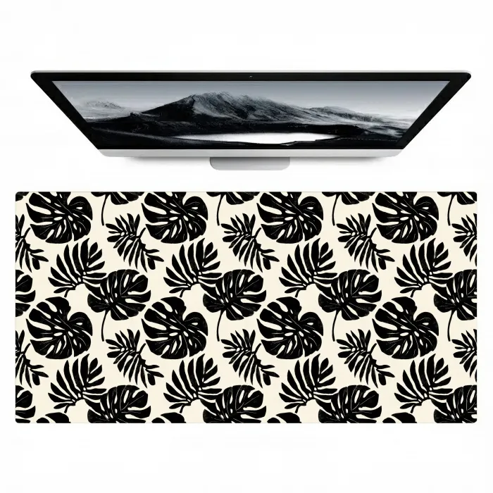 Modern - Monstera - Zwart Muismat XXL klein 681 -zzz3d