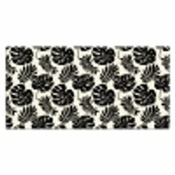Modern - Monstera - Zwart Muismat XXL klein 681 -3d_leeg