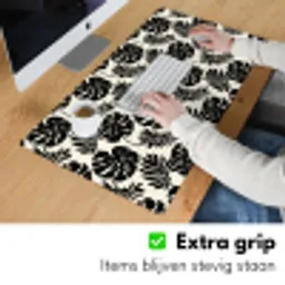 Modern - Monstera - Zwart Muismat XXL klein 681 -sfeer3