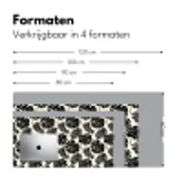 Modern - Monstera - Zwart Muismat XXL klein 681 -sfeer5