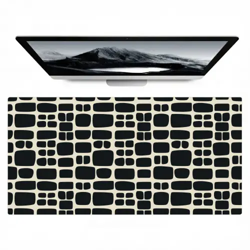 Modern - Organisch - Zwart Muismat XXL klein 681 -zzz3d
