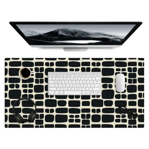 Modern - Organisch - Zwart Muismat XXL klein 681 -3d